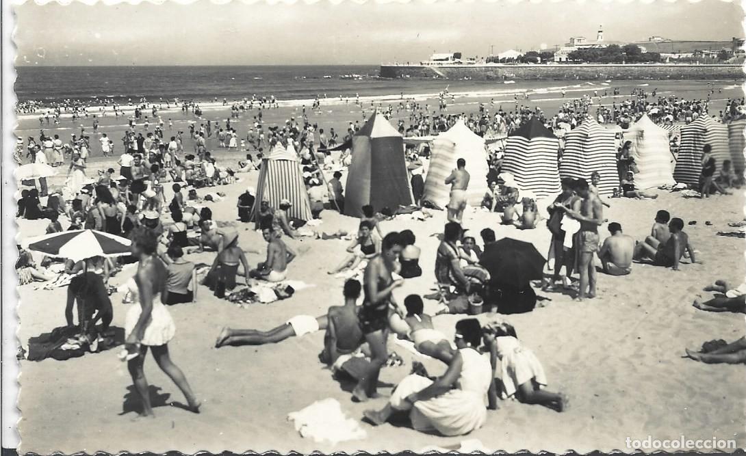 Postales: GIJON (ASTURIAS) - PLAYA DE SAN LORENZO - ED. AISA