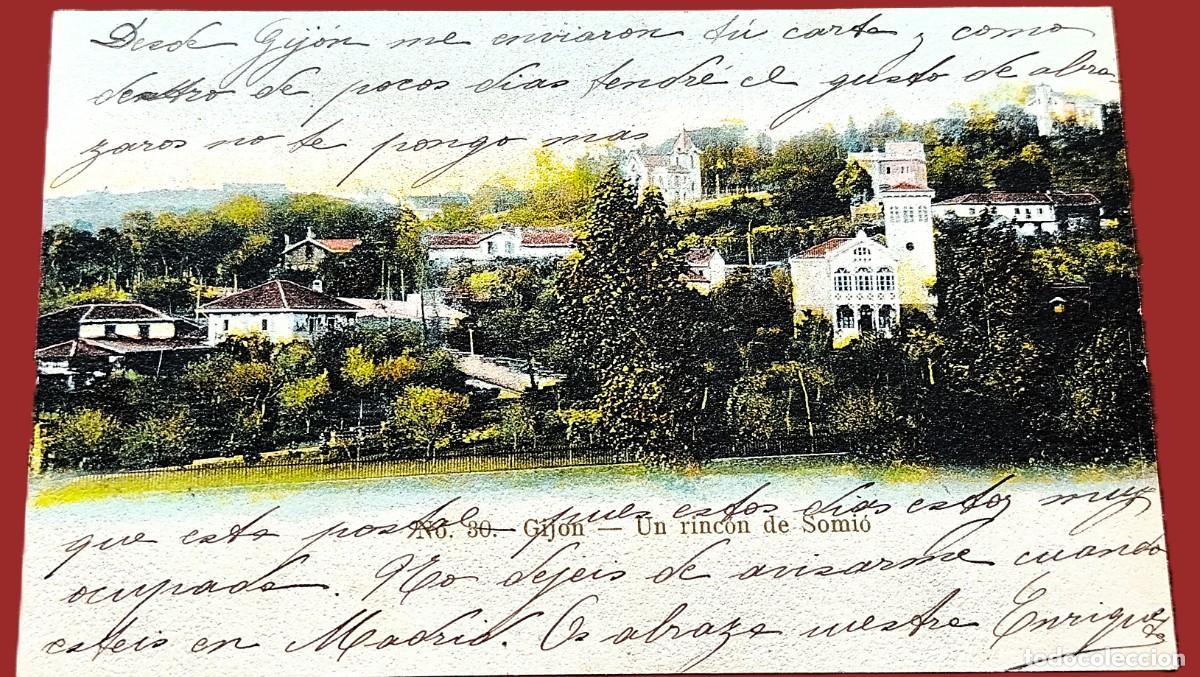 Postales: Gij&oacute;n. Un rinc&oacute;n de Somio.