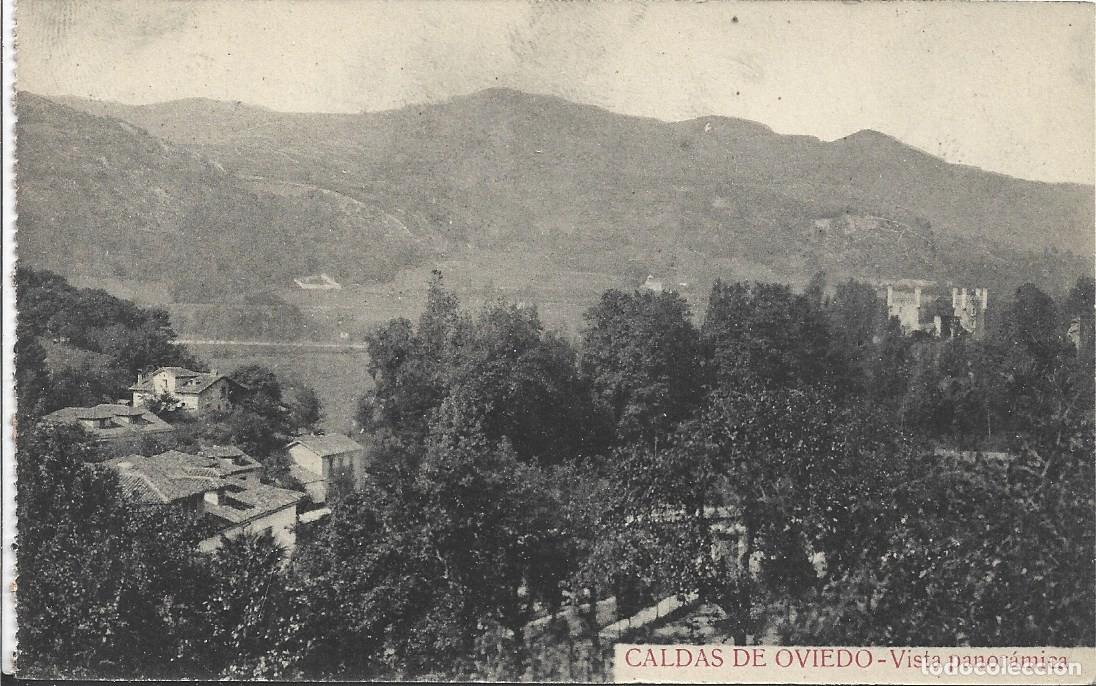 Postales: CALDAS DE OVIEDO (ASTURIAS) - VISTA PANORAMICA - FOTOTIPIA CASTA&Ntilde;EIRA,ALVAREZ Y LEVENFELD