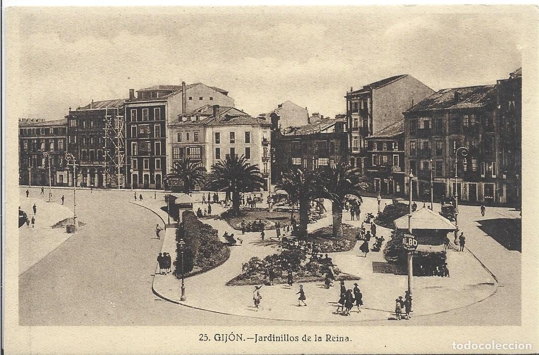 Postales: GIJON (ASTURIAS) - JARDINILLOS DE LA REINA - GRAFOS,MADRID