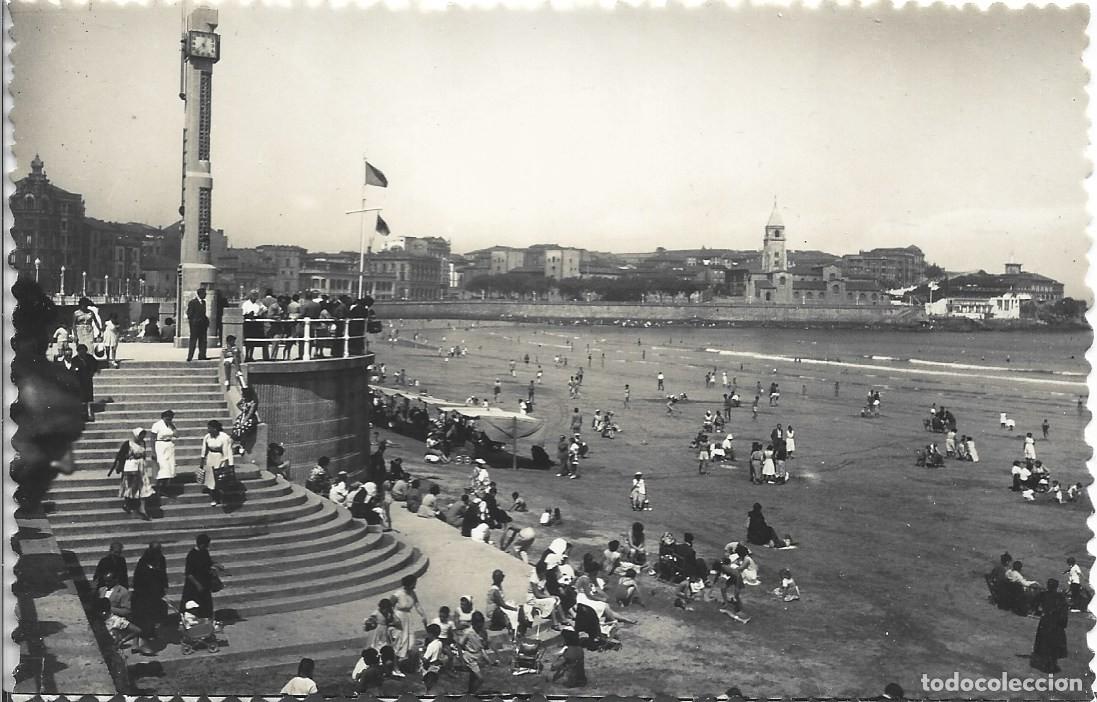 Postales: GIJON (ASTURIAS) - PLAYA DE SAN LORENZO - L. ROISIN