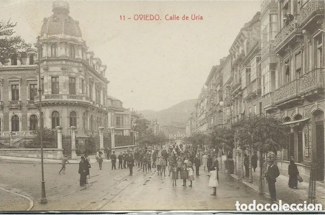 Postales: OVIEDO (ASTURIAS) - CALLE DE UR&Iacute;A - FOTOTIPIA THOMAS