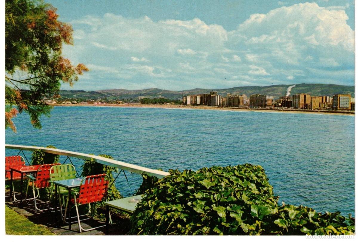 Postales: :::: LC666 - POSTAL - GIJON - VISTA GENERAL PLAYA DE SAN LORENZO