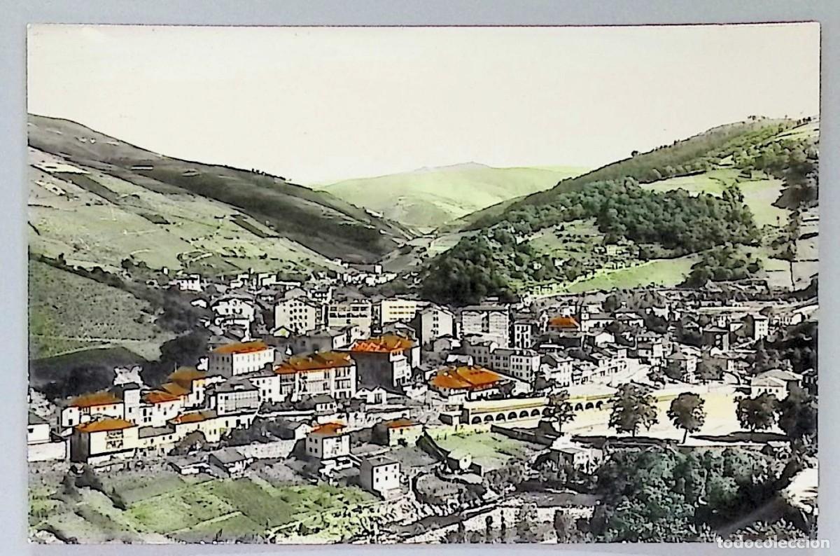 Cartes Postales: CANGAS DEL NARCEA (ASTURIAS). VISTA GENERAL.Tarjeta postal fotogr&aacute;fica en blanco y negro, coloreada
