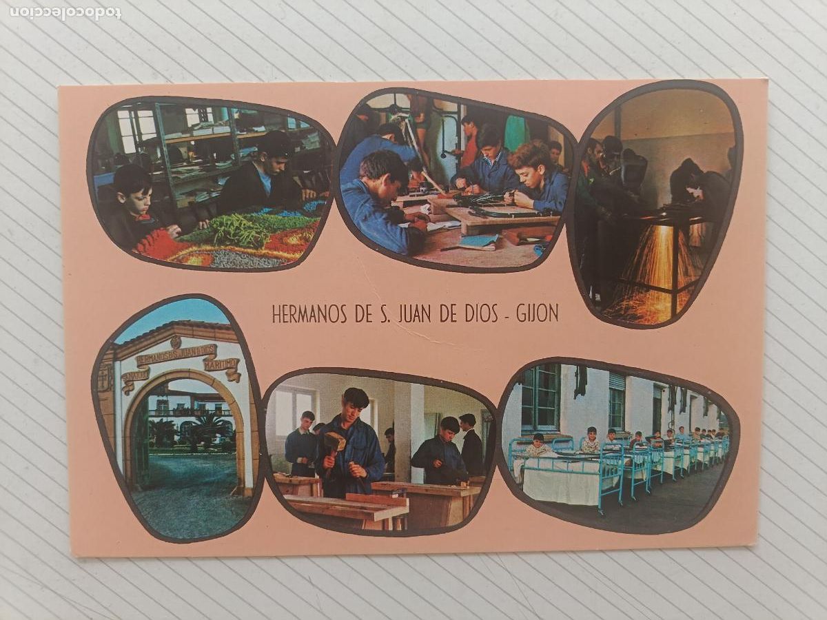 Postais: Gij&oacute;n, Hermanos de San Juan de Dios. Subnormales