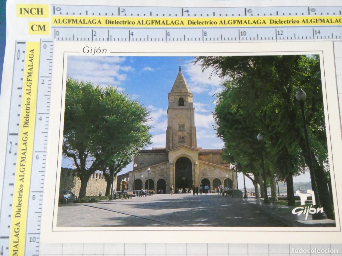 Postcards: POSTAL DE ASTURIAS. A&Ntilde;O 1996. GIJ&Oacute;N IGLESIA SAN PEDRO 440 ESCUDO ORO. 718