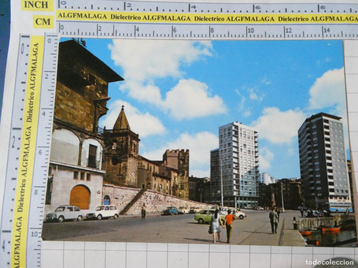 Postcards: POSTAL DE ASTURIAS. A&Ntilde;O 1978. GIJ&Oacute;N PLAZA DEL MARQU&Eacute;S. 87 ARRIBAS. RENAULT 4. 726