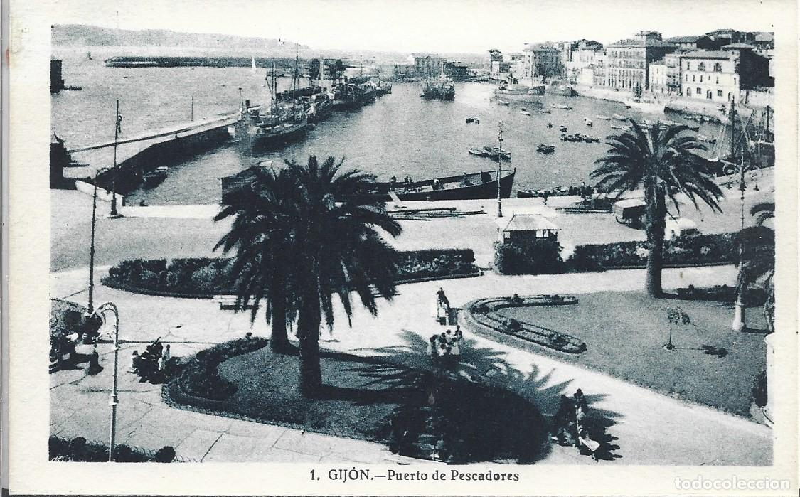 Cartes Postales: GIJ&Oacute;N (ASTURIAS) - PUERTO DE PESCADORES - L. ROISIN FOT.