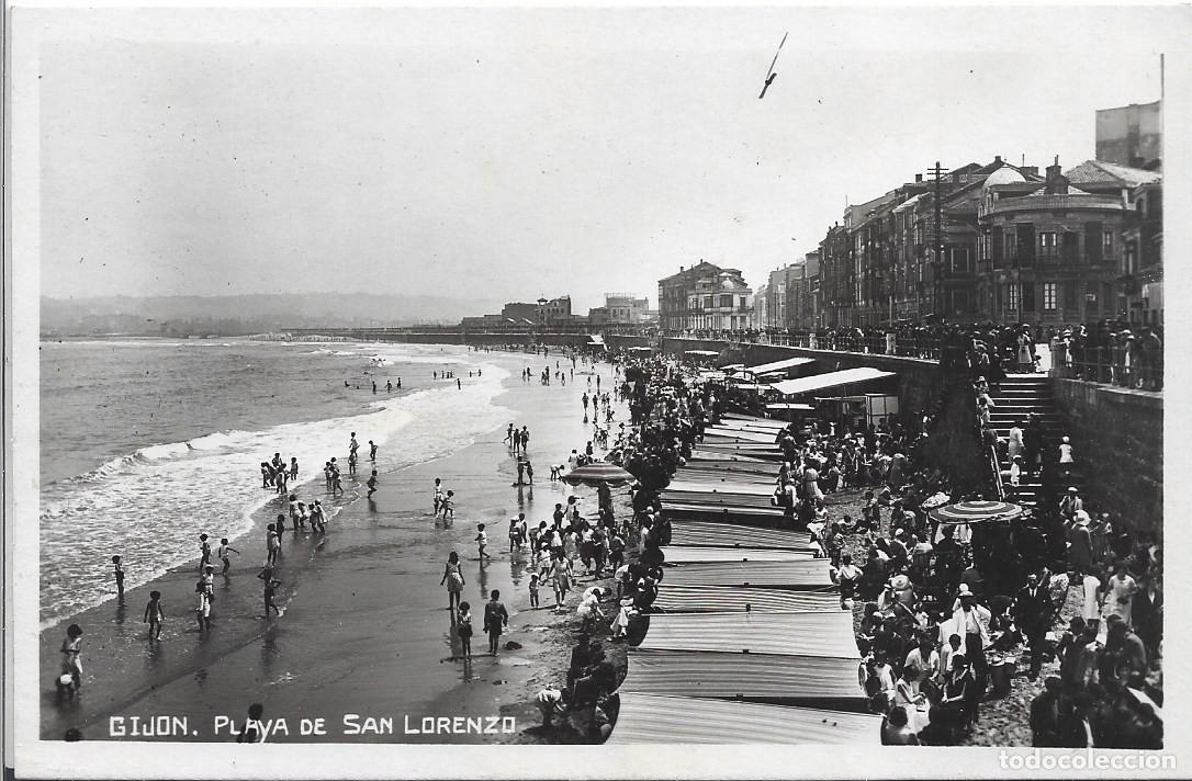 Cartes Postales: GIJ&Oacute;N (ASTURIAS) - PLAYA DE SAN LORENZO