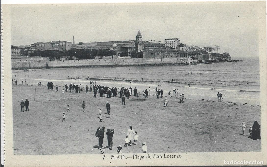 Cartes Postales: GIJ&Oacute;N (ASTURIAS) - PLAYA DE SAN LORENZO - EDICION MASAVEN