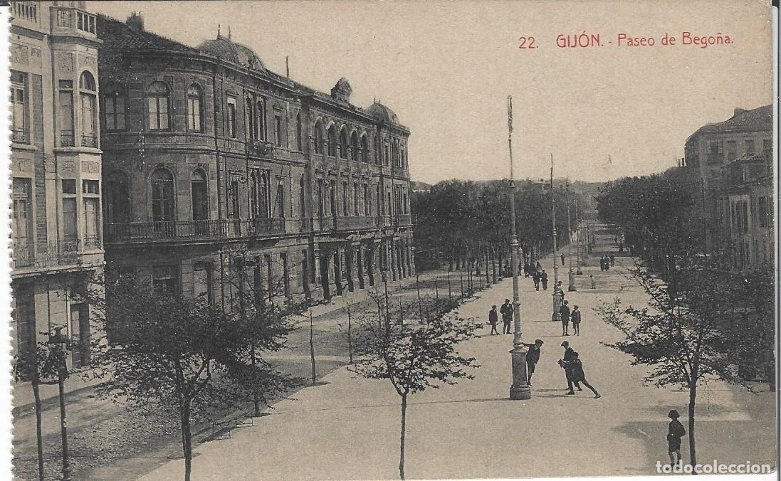 Cartes Postales: GIJ&Oacute;N (ASTURIAS) - PASEO DE BEGO&Ntilde;A - ED. F. MATOS