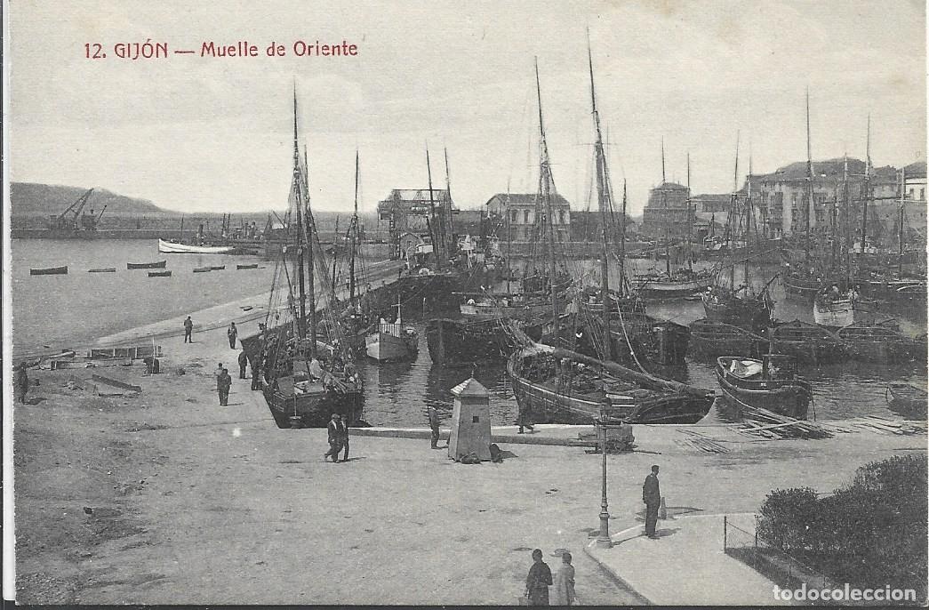 Cartes Postales: GIJ&Oacute;N (ASTURIAS) - MUELLE DE ORIENTE - EDITOR MATOS