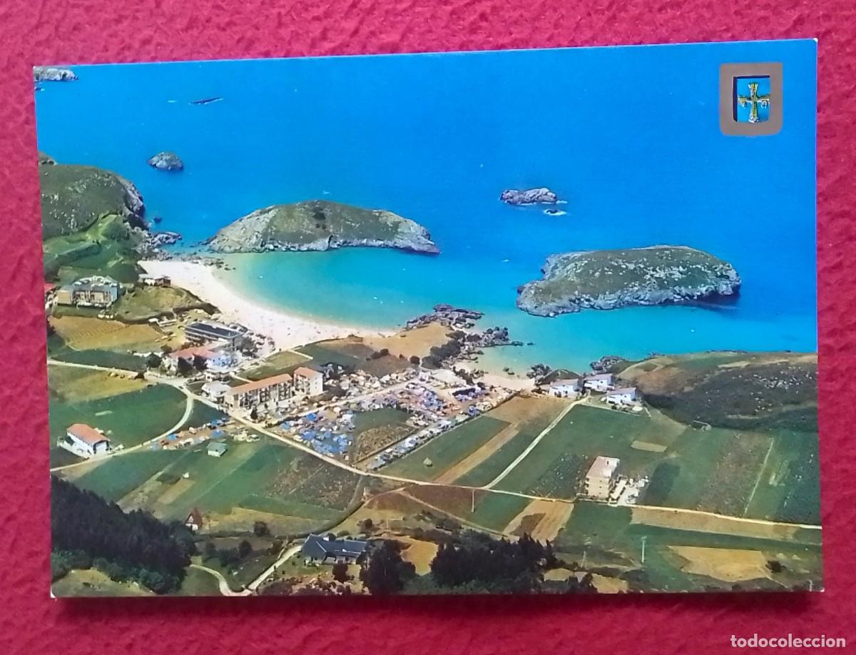 Postales: ANTIGUA POSTAL POST CARD ASTURIAS SPAIN ESPAGNE BARRO LLANES VISTA A&Eacute;REA AERIAL VIEW VUE..POSTKARTE.