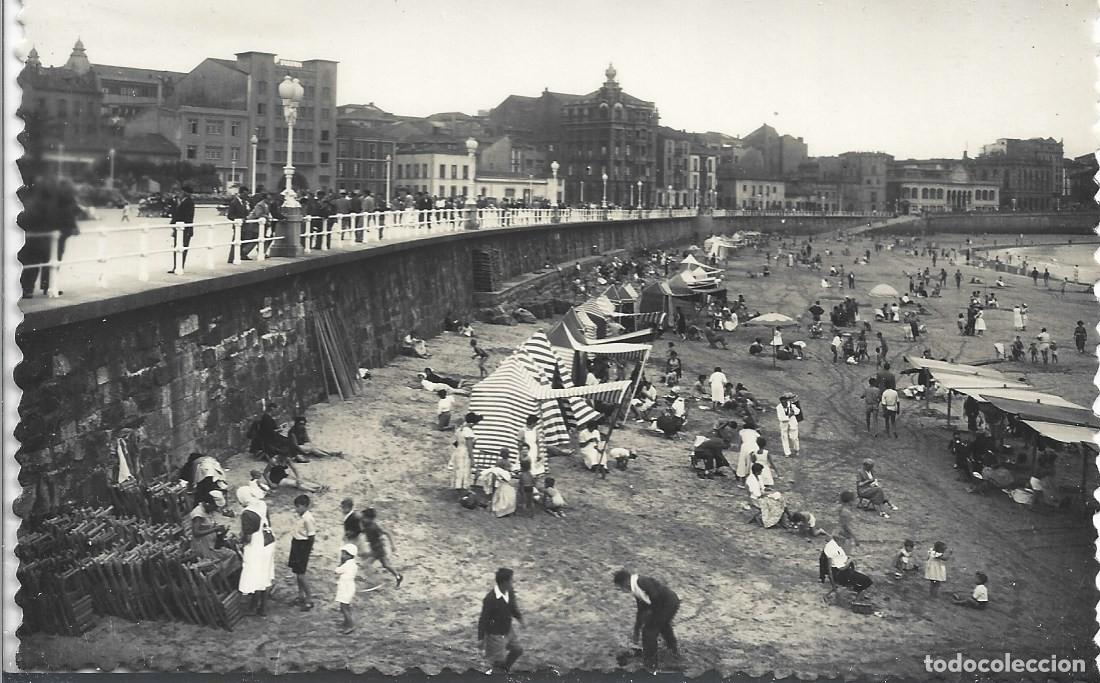 Postales: GIJON (ASTURIAS) - PLAYA DE SAN LORENZO - L. ROISIN