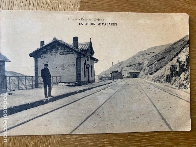 Postales: Estacion de Pajares. Asturias. Libreria Escolar. Oviedo. Postal sin circular