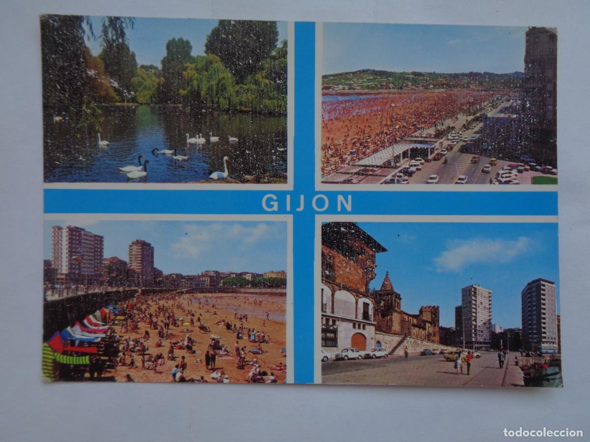 Postales: POSTAL DE GIJON . CIRCULADA A CUENCA EN 1975