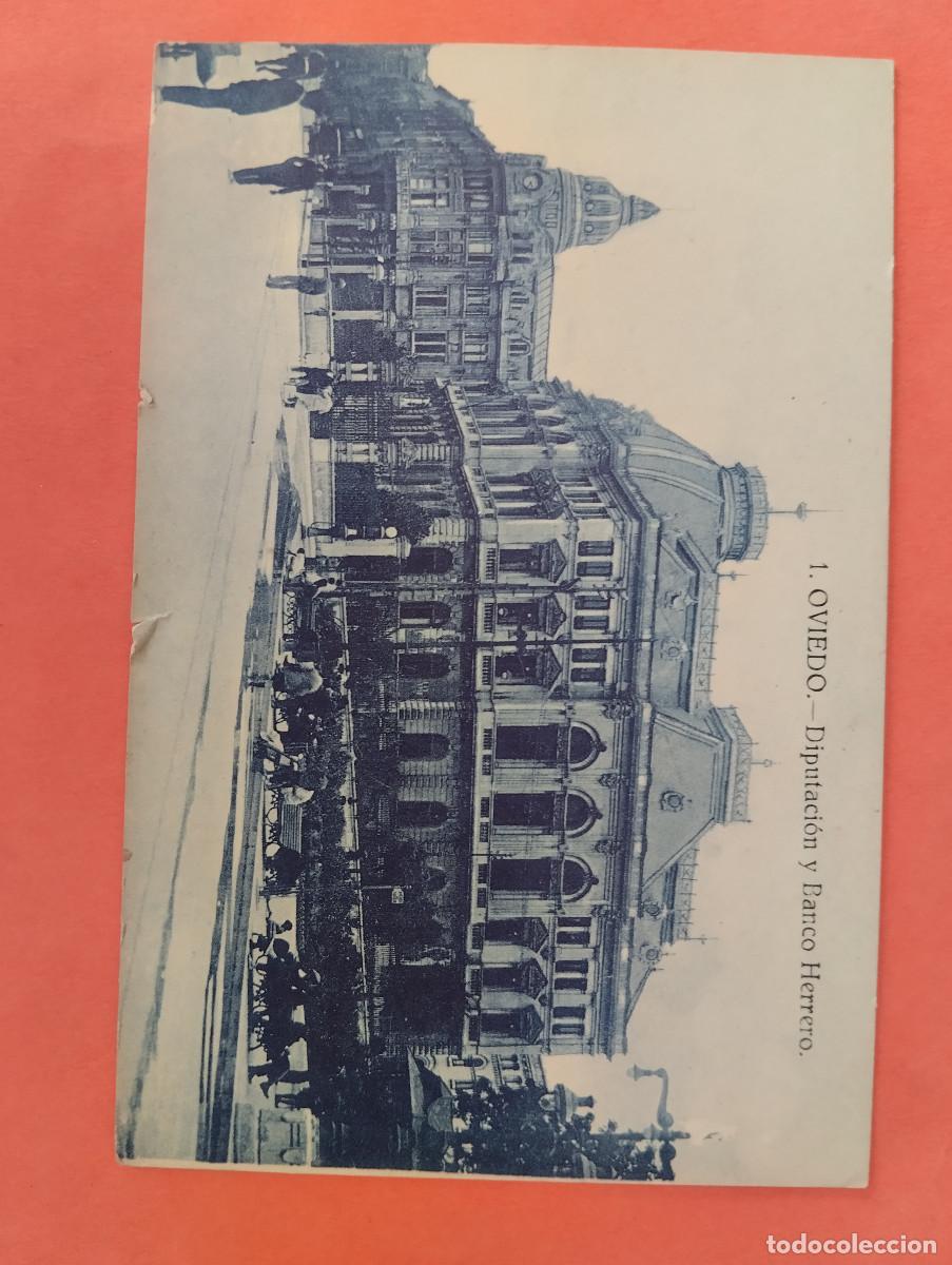 Postales: OVIEDO. DIPUTACION Y BANCO HERRERO. ED. CADRECHA.