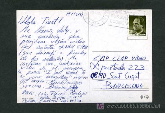 Postales: Postal de globo. Edici&oacute;n M. & A. Circulada 1991. - Foto 2