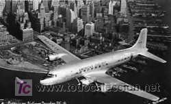 Postales: POSTAL DE QAVION DOUGLAS DC-6 - Foto 1