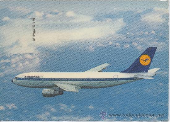 Postales: POSTAL DE AVION AIRBUS A 300 LUFTHANSA - Foto 1