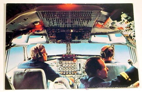 Postales: LUFTHANSA-COCKPIT,INTERCONTINENTAL-JET.No circulada. - Foto 1