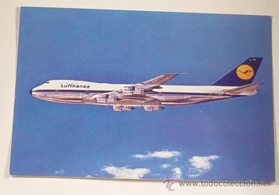 Postales: LUFTHANSA BOEING JET 747.No circulada. - Foto 1