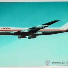 Postales: ANTIGUA FOTO POSTAL DE AVION DE IBERIA - BOEING 747 JUMBO - NO CIRCULADA - ED. FISA.. Lote 25897721