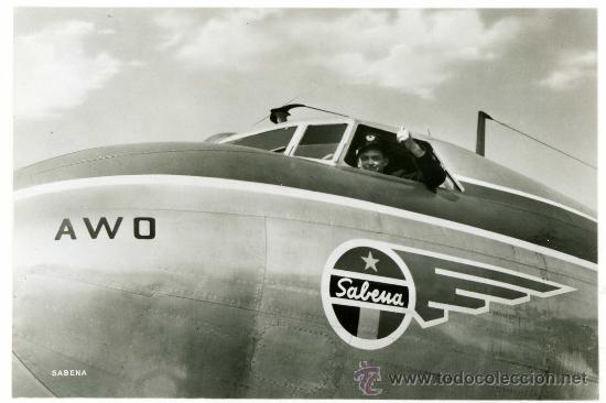 Postales: POSTAL DE UN AVION DE SABENA - Foto 1