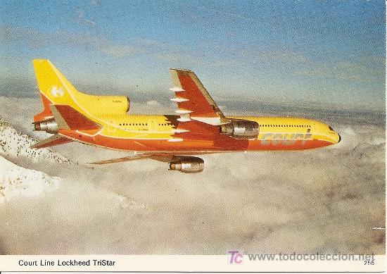 Postales: LOCKHEED TRISTAR DE &rdquo;COURT LINE&rdquo; - Foto 1