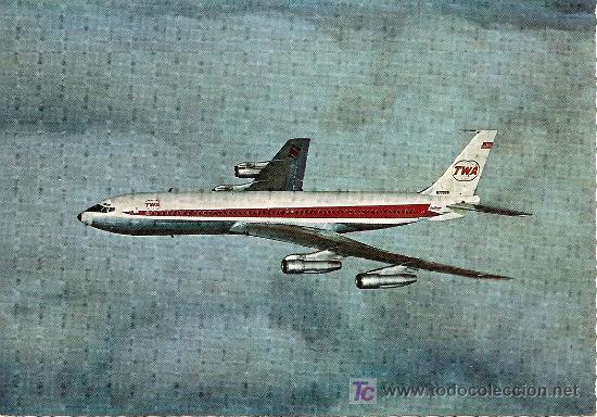 Postales: BOEING 7017-331.B STARSTREAM DE &rdquo;TWA&rdquo; - Foto 1