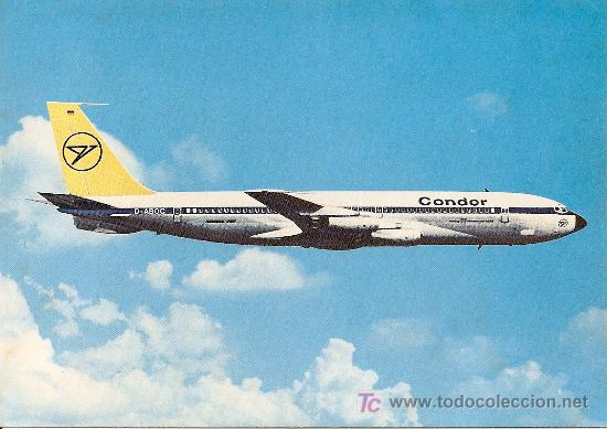 Postales: CONDOR - INTERCONTINENTAL-JET - BOEING 707-430 - Foto 1