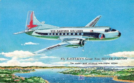 Postales: FLY - EASTERN AIR LINES - SILVER FALCON - Foto 1