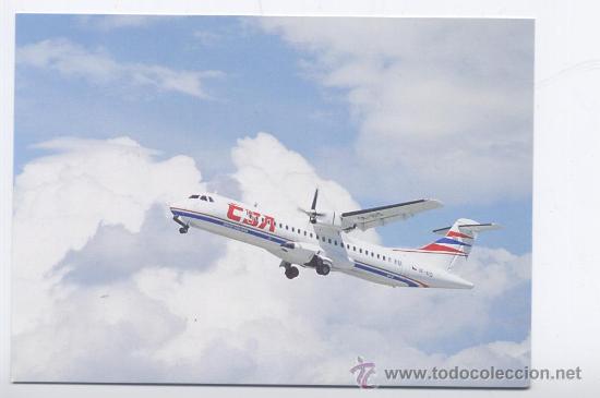 Postales: POSTAL TEMA AVION, CSA, ATR72-202 - Foto 1