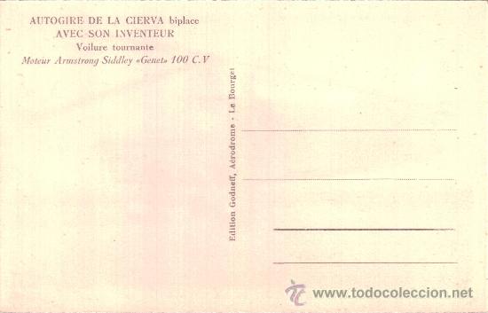 Postales: Autogiro De la Cierva. Aviaci&oacute;n - Foto 2