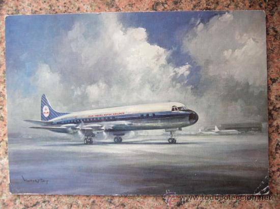 Postales: POSTAL DE LA KLM.  LOOHHEED.   ESCRITA. - Foto 1