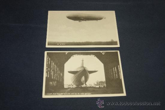 Postales: Lote de 2 postales de zeppelin, alemanas, originales. - Foto 1