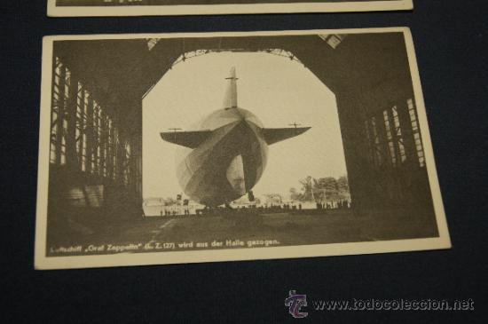 Postales: Lote de 2 postales de zeppelin, alemanas, originales. - Foto 2
