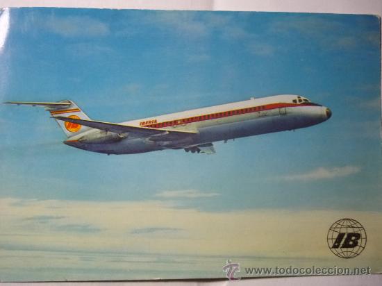 Postales: postal iberia -jet douglas dc 9 - Foto 1