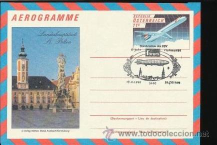Postales: AUSTRIA 1990 - POSTAL CONMEMORATIVA- ZEPPELIN - Foto 1