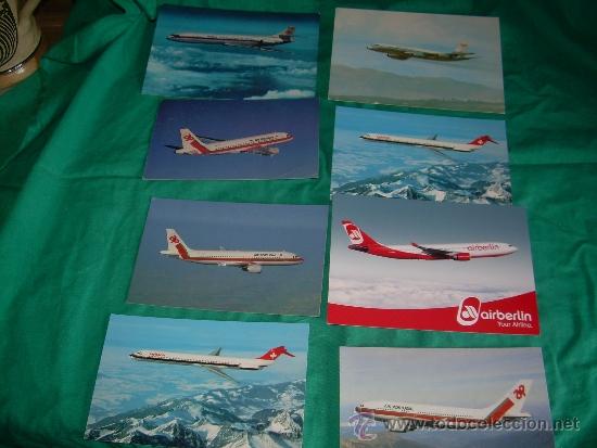 Postales: lote de 8 postales de aviones - Foto 1