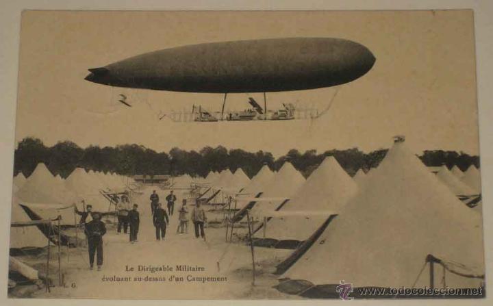 Postales: ANTIGUA POSTAL DE DIRIGIBLE O ZEPELIN DEL EJERCITO FRANCES - CIRCULADA. - Foto 1