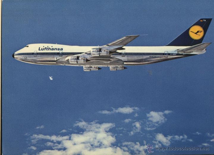 Postales: BOEING 747 DE LUFTHANSA - J - Foto 1