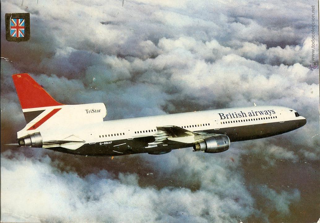 Postales: POSTAL  AVI&Oacute;N, BRITISH AIRWAYS LOCKHEED TRISTAR - Foto 1