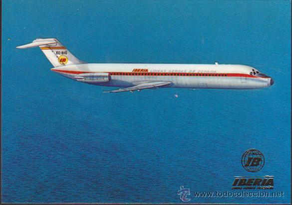 Postales: POSTAL AVION JET DOUGLAS DC-9 - Foto 1
