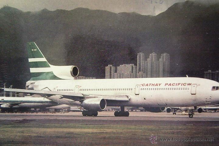 Postales: POSTAL, TEMA AVI&Oacute;N, CATHAY PACIFIC, LOCKHEED TRISTAR 1, SIN CIRCULAR - Foto 1