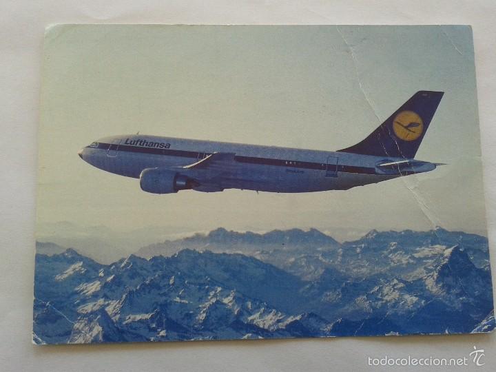 Postales: POSTAL -- LUFTHANSA AIRBUS A310 -- CIRCULADA -- - Foto 1
