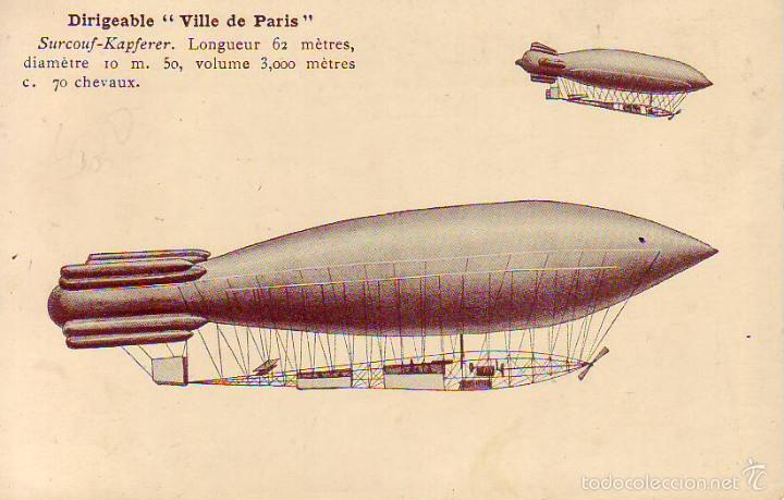 Postales: dirigeable - ville de paris - Foto 1