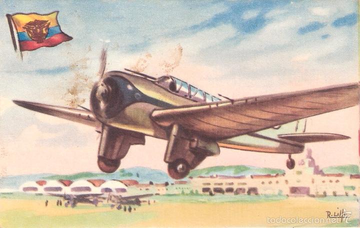 Postales: ECUADOR. CURTISS-WRIGHT. MONOPLANO DE ENTRENAMIENTO. - Foto 1