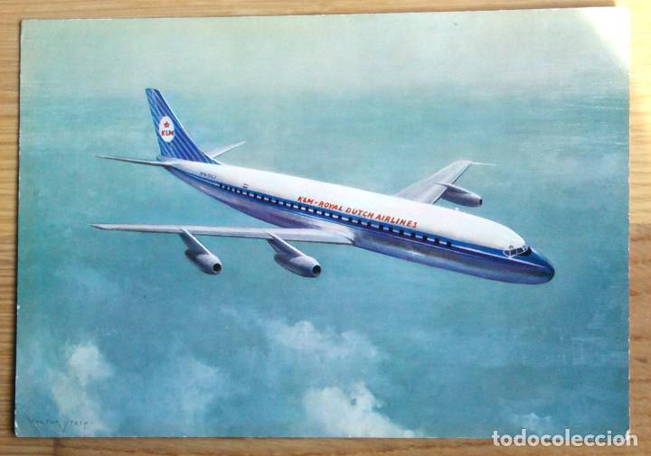 Postales: KLM - DOUGLAS DC 8 - Foto 1