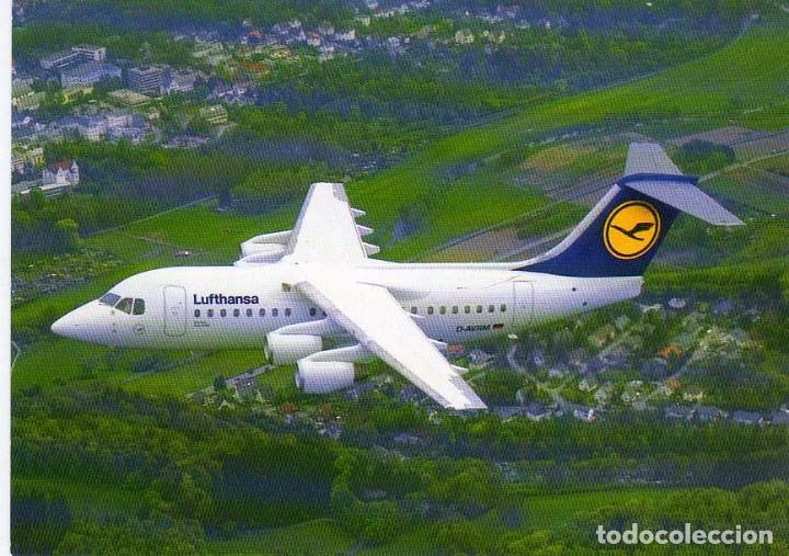 Postales: POSTAL AEROLINEAS LUFTHANSA AVRO RJ85 - Foto 1
